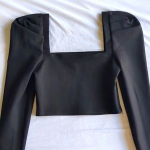 Puff sleeve crop top NWT